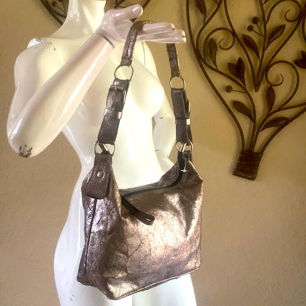 Vintage Nardelli Metallic Silver Bag